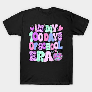 In My 100 Days of School Era Groovy 100th Day of School 2024 T-Shirt